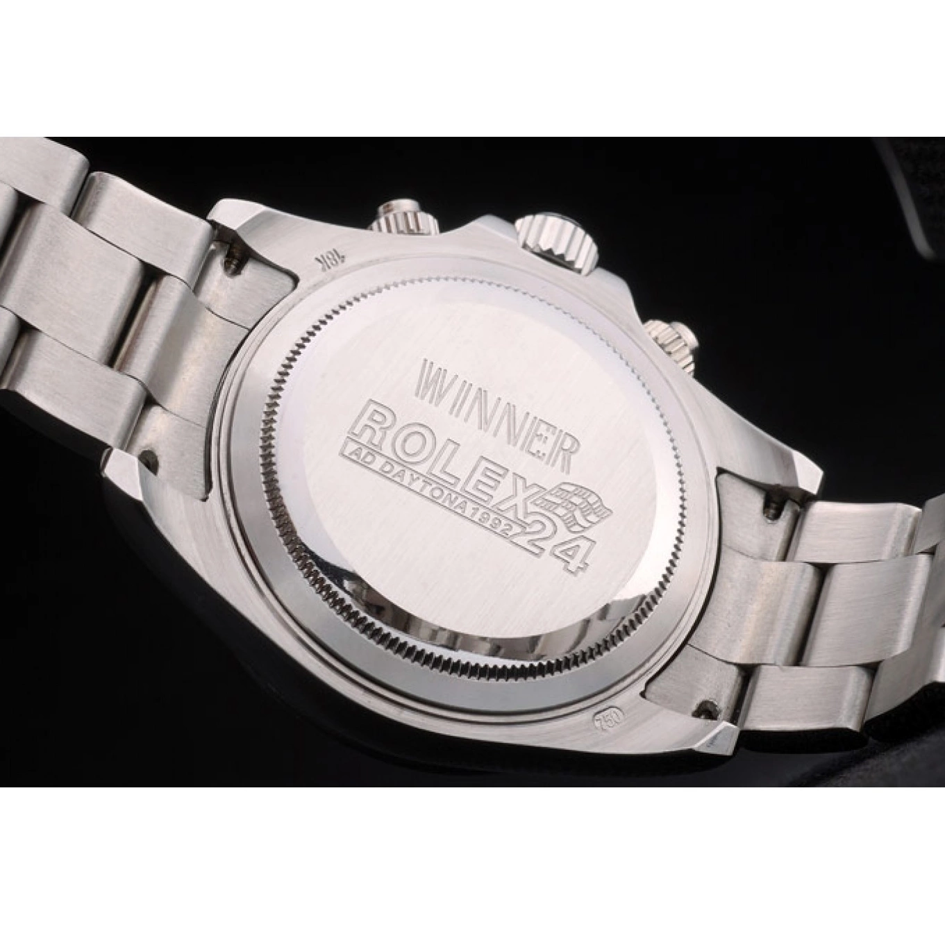 Best AAA Replica Sites Daytona Crystals 80250 Dial Rainbow Rolex Steep Black Strap Stainless Bezel Cosmograph 0704